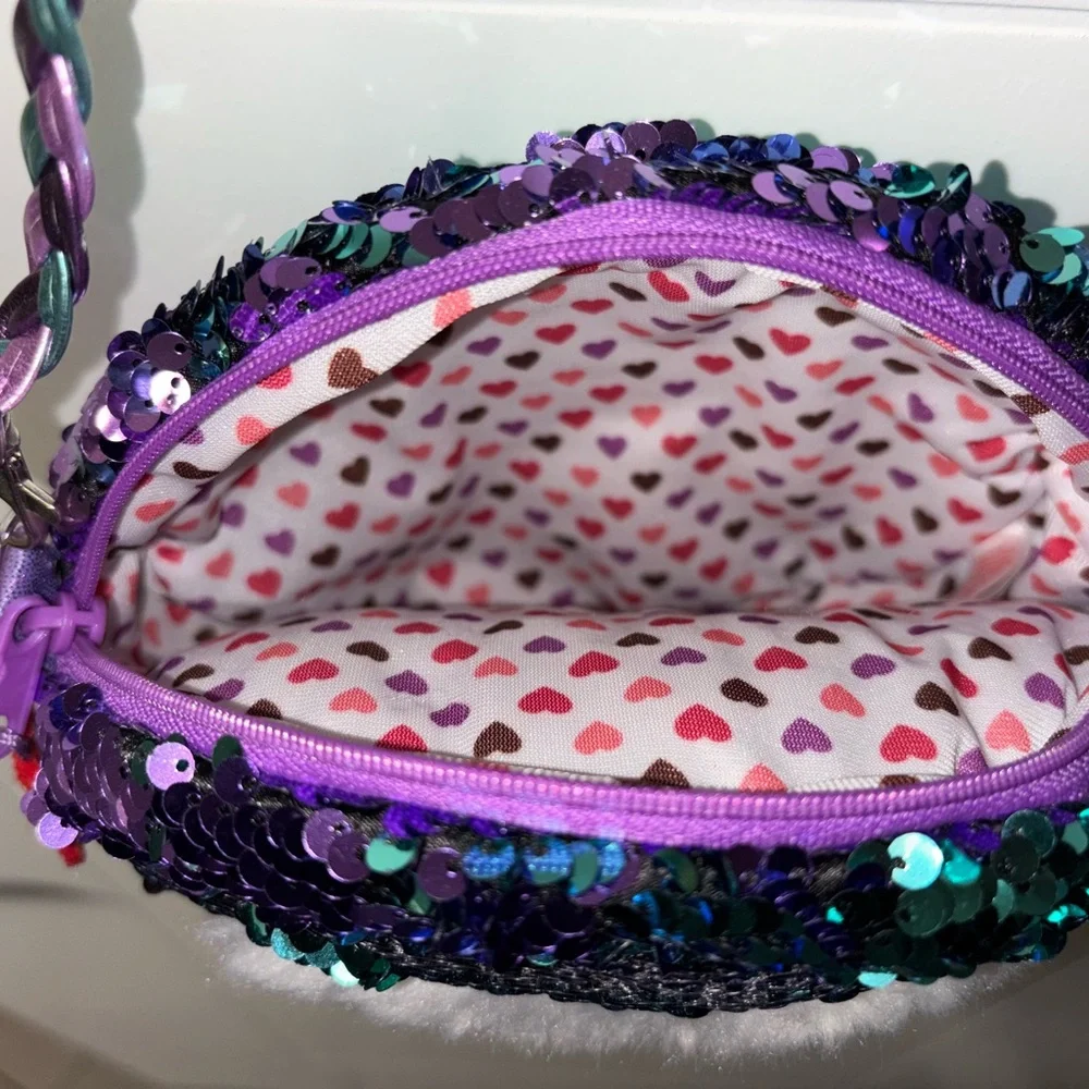 Ty Purple and Teal Sequin Owl Bag